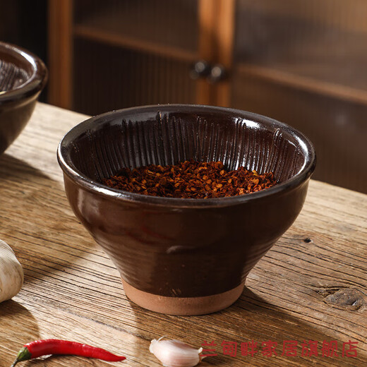 Luxuju old-fashioned hammer for household garlic pounder, pepper, preserved egg, tea bowl, baby grinder, rice paste ceramic pounder, 12cm hammer with stick (short model)