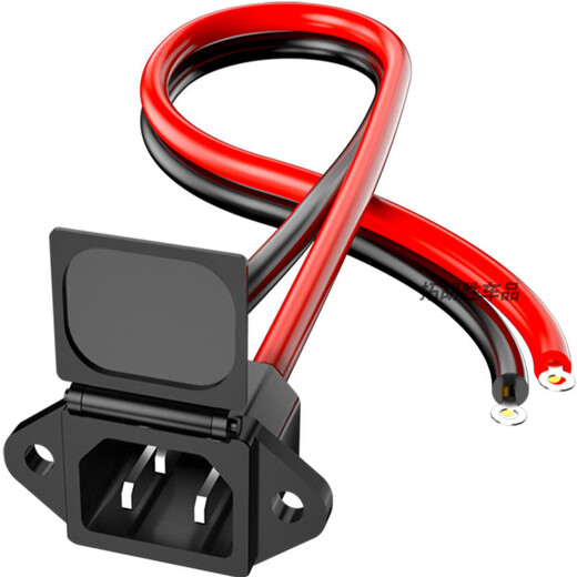 After the trip, electric vehicle socket charging battery conversion head battery vehicle interface power cord male and female plug socket bold pure copper 4 square male and female connector set (straight head) 20 cm, free installation screws