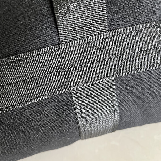 Kaosen canvas hardware tool storage portable large-capacity storage bag wear-resistant thickened canvas hardware tool bag green round bag 24*11cm