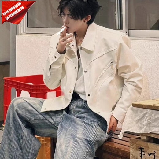 Leather Jacket Men's 2025 Autumn New Retro Versatile Hong Kong Style Casual Leather Jacket Handsome Fashion Slim Top Black High-End Quality XL