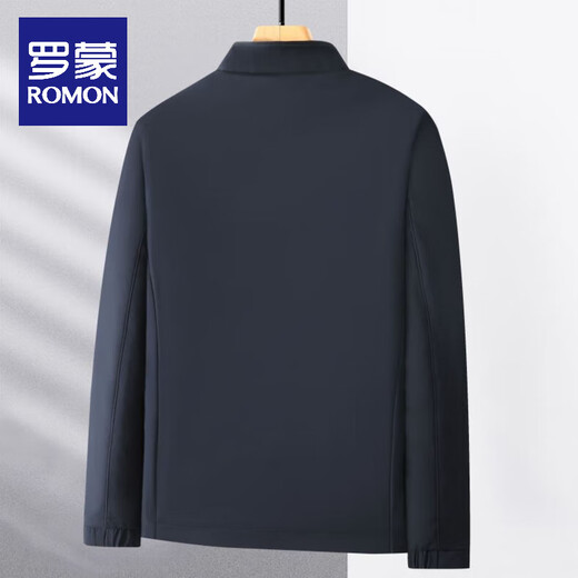 ROMON high-end jacket men's autumn and winter new style men's velvet thickened warm middle-aged and elderly dad's father's cotton jacket black velvet thickened HLTN9488 XL 115-130Jin Jin equals 0.5 kg