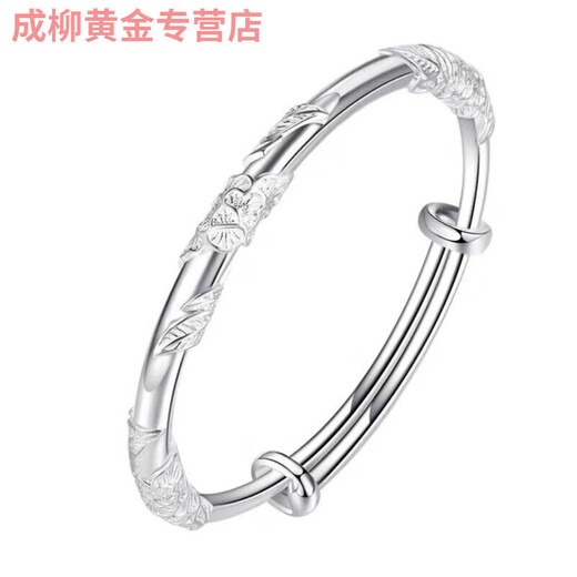 Ningfeng 999 sterling silver pure silver bracelet female junior high school student bracelet student solid silver bracelet plain ring for girlfriend lucky lucky style same style