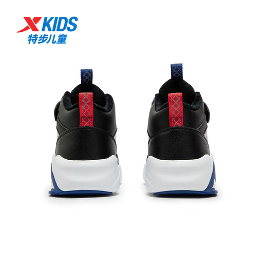 XTEP children's shoes, children's winter velvet sports shoes, versatile cotton shoes for boys and girls, XTEP white/black 38