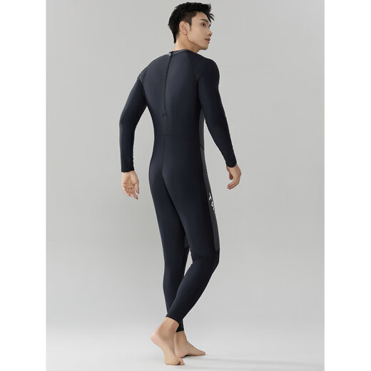 He Jiagong's new swimsuit men's one-piece large size 200Jin Jin is equal to 0.5kg long-sleeved trousers sun protection diving surfing suit swimsuit for men Picture L