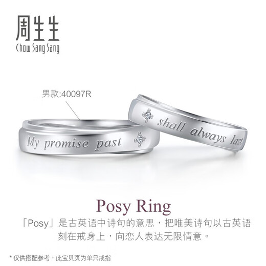 Chow Sang Sang V&A Museum Platinum Diamond Ring Couple Love Poem Proposal Wedding 40096R Pricing 10 Circles