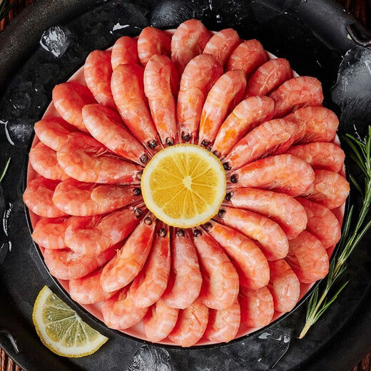 Dove Canada Arctic Sweet Shrimp Head Seed Large Cooked Frozen Ready-to-Eat Ice Shrimp Ingot Shrimp Belly Seed Sweet Shrimp Fresh Shrimp 60% Head Seed Rate Selected Head Seed Gift Box 3Jin Jin equals 0.5 kg (net weight) (90-120)