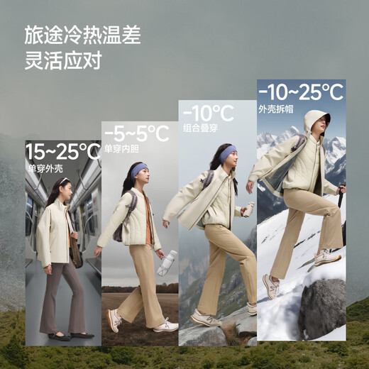 Beneunder Air Fleece Jacket Veste 3 en 1 pour Femme Automne et Hiver Nouvelle Veste d'alpinisme à Coque Rigide avec Doublure Amovible Tao Sha Mi S