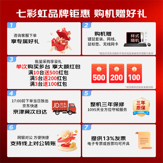 Colorful desktop computer host, commercial office art design, home stock trading assembly DIY complete machine set CF16C with five i5-12400 16G memory 512G solid state brand new and authentic, supports customization