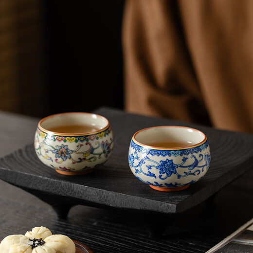 Xinyu Li Ru Kiln Tea Cup Ceramic Master Cup Personal High-end Souvenir Father's Birthday Gift Men's and Women's Souvenirs