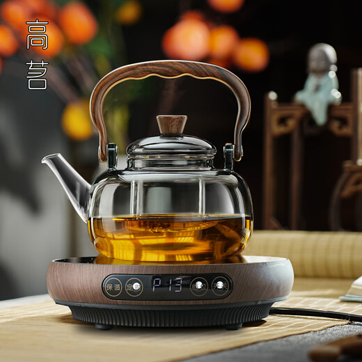 Gaoming electric ceramic stove glass teapot set household high temperature resistant tea kettle boiling tangerine peel special tea boiler tea stove special for tea drinking Moxiang pot + Kangming stove 1000ml