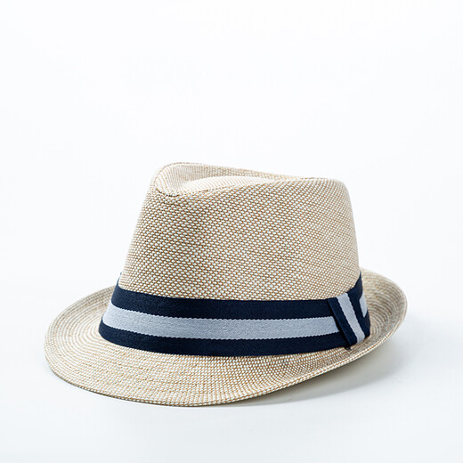 BILLSURF Straw Hat Men's Summer Travel Sun Hat Women's Top Hat Seaside Vacation Hat Travel Sun Protection Sun Hat Jazz Hat Gentleman Top Hat Spring and Summer Khaki Adult One Size