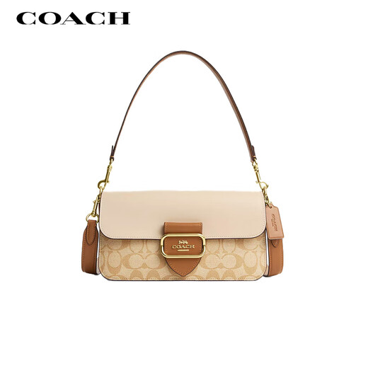 COACH Brand Direct Supply Women's MORGAN Medium Portable Underarm Bag Color Matching CR332 New Year's Gift