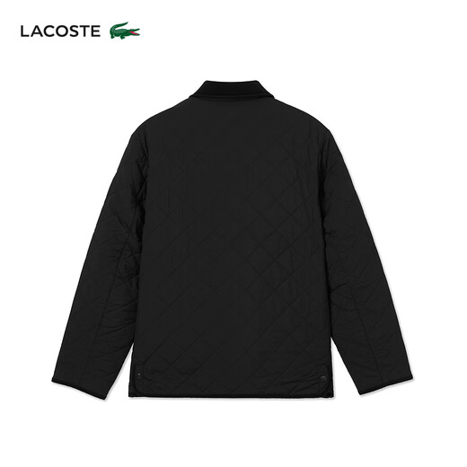 LACOSTE French Crocodile Men's Autumn and Winter Simple Comfortable Warm Lapel Jacket Short Cotton Jacket Men|BH6816 031/Black M 50/175