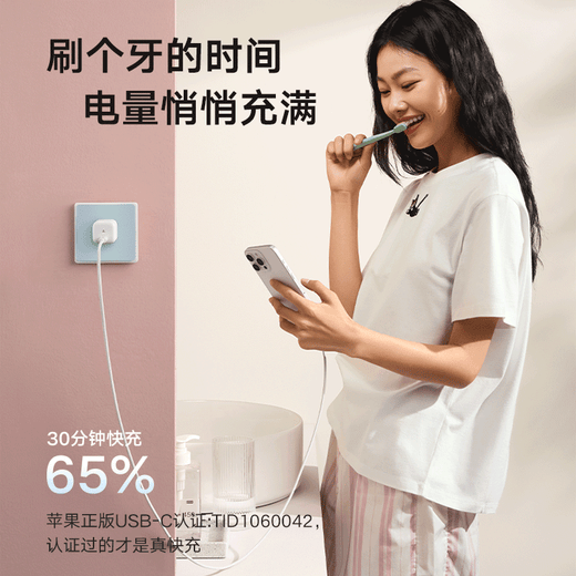 图拉斯小冰块Lite【热销500万】苹果充电器适配原装iPhone171615promax充电头快充套装PD40W氮化镓充电线 【冰透白-单头】苹果全系丨动态调节不伤机 45w系列【更配iPhone17丨新国标3C认证】