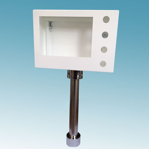 Greenland 7-inch touch screen installation box, Weilun, Xinjie touch screen control box, industrial human interface electrical box, bracket, 4 22 switch hole single boxes + No. 45 steel bracket