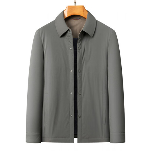 Blankproject international light luxury mulberry silk men's cotton clothing autumn and winter lapel warm and light jacket khaki M 170