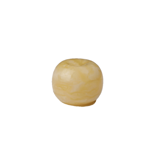Shimei's genuine natural beeswax single bead, wheel bead, loose bead, spaced bead, star and moon bodhi monkey head accessories, thick wax porcelain white 10mm/piece (one item, one certificate, supports re-inspection)