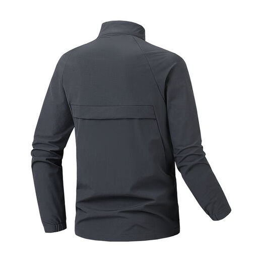 Under Armor Sports Stand Collar Jacket Men's 2025 New Outdoor Cycling Clothing Casual Running Stretch Windproof Jacket Dark Gray 3XL
