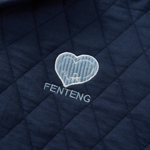 Fenton couple pajamas 7A antibacterial outer layer pure cotton 2025 autumn and winter new warm air sandwich home wear set can be worn outside Sapphire Blue - Men's L