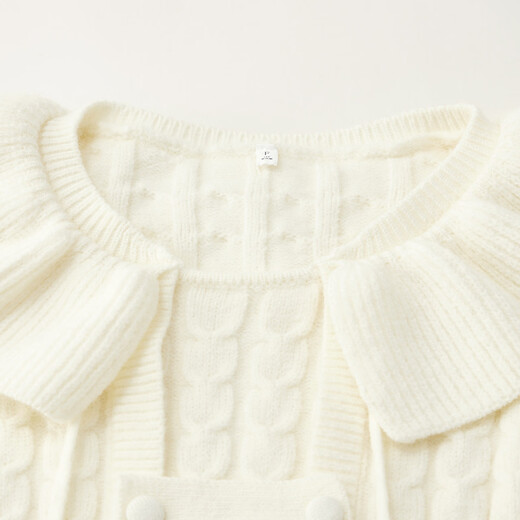 IEF/Aiyifu 2025 Unique and Beautiful Early Autumn Woolen Tops College Style Gentle Temperament Pullover Sweater Apricot One Size
