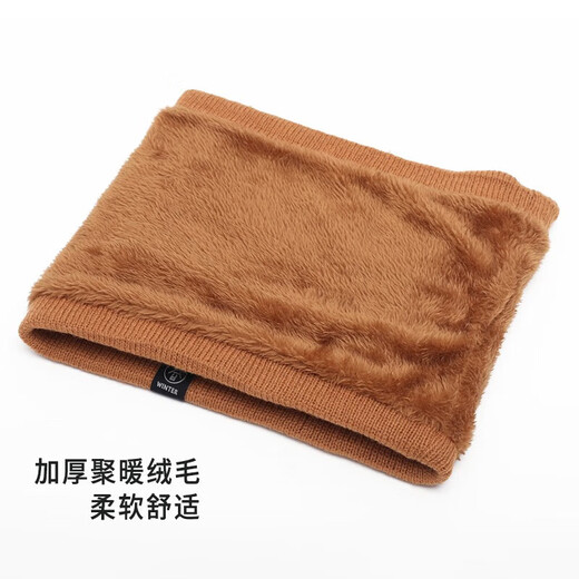 Cheguimu warm neck scarf for men and women winter neck protection against wind and cold cycling cold protection neck protection mountaineering mask scarf coffee color