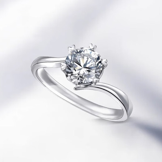 PT950 platinum diamond ring, snowflake arm twisting ring for women, wedding ring, proposal and engagement gift, exquisite box, platinum snowflake arm twisting ring for women, No. 17, shut up for 50 minutes