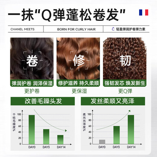 BEAI Amino Acid Elastin for Curly Hair Moisturizing and Styling Hair Perm and Curl Protector Special Fluffy No-Rinse 250g 7 Days Hair Volume Increase Anti-Loss Hair Growth Shampoo