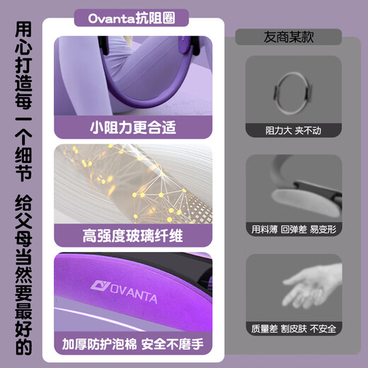 Oufanda resistance circle thigh muscle trainer for middle-aged and elderly people Pilates circle yoga waist and leg muscle training fitness ring