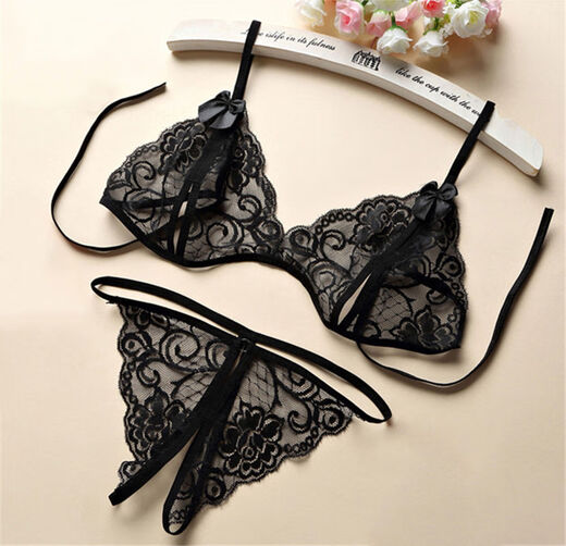 Sexy sexy underwear large size women's open crotch thong bed flirting hot underwear black open underwear underwear 80120Jin Jin equals 0.5 kg confidential delivery