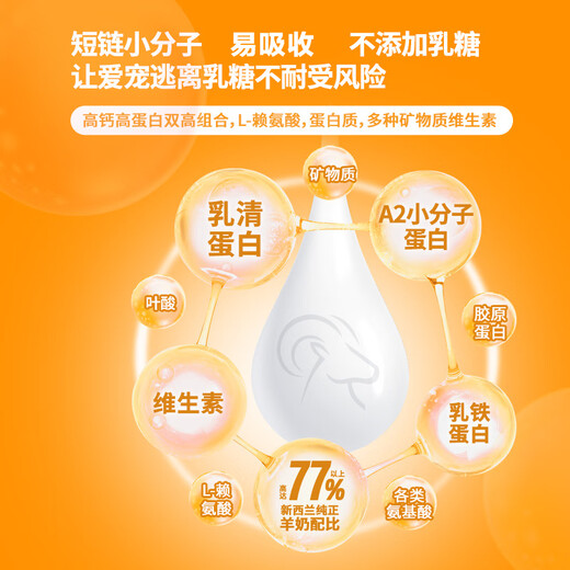 New Pet original imported pet goat milk powder calcium supplement for puppies, puppies, adult dogs, senior dogs, high calcium, high protein, low sensitivity, puppies 300g/can, for dogs, purely imported from New Zealand