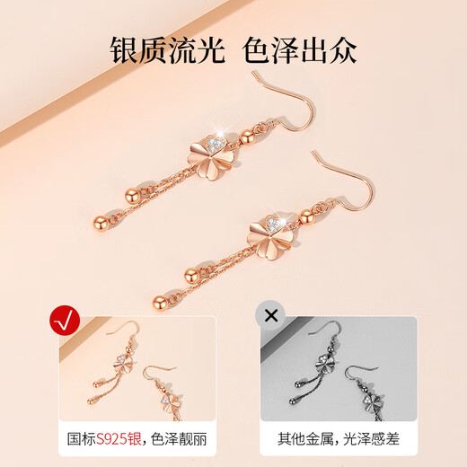 The only (Winy) 925 silver earrings for besties, wives, and mothers as birthday gifts for girls to show their temperament, niche and high-end earrings