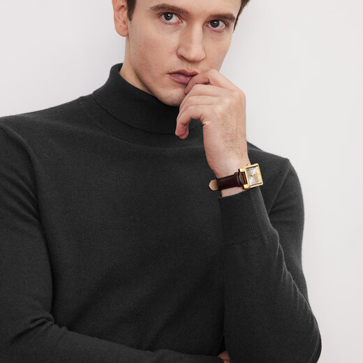 Shanshan men's 100% wool autumn and winter turtleneck sweater thickened and warm business casual comfortable skin-friendly bottoming shirt top