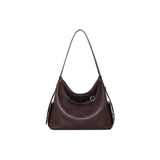 Viney cowhide tote bag women's bag large capacity crossbody bag shoulder birthday gift for girlfriend and wife brown high-end practical brand armpit bag fashionable light luxury versatile commuting casual bucket bag