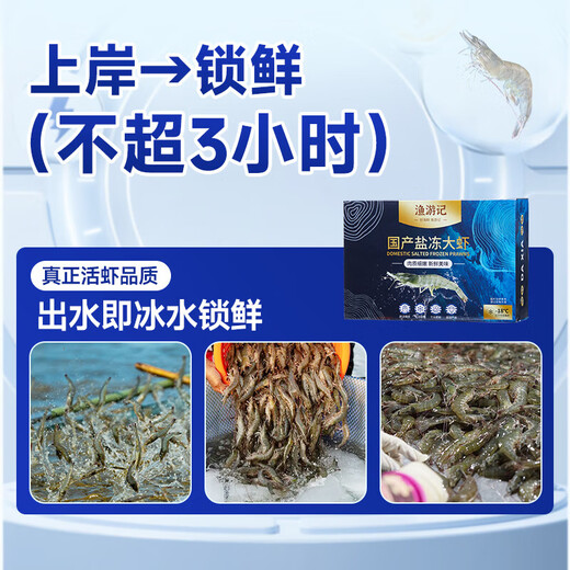 Fishing Travel Notes Qingdao Prawns 3Jin Jin is equal to 0.5kg Clean Shrimp 90-105 Prawns White Shrimp Jiwei Shrimp Fresh Shrimp