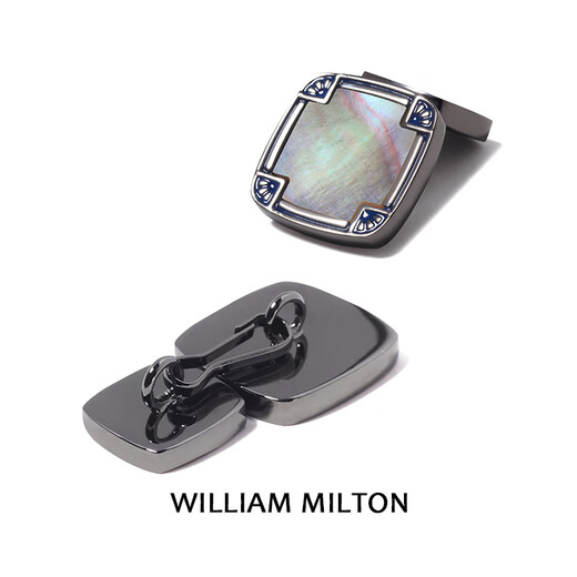 WILLIAM MILTON colorful mother-of-pearl French cufflinks cufflinks men's light luxury cuff nails birthday gift -_gun color style