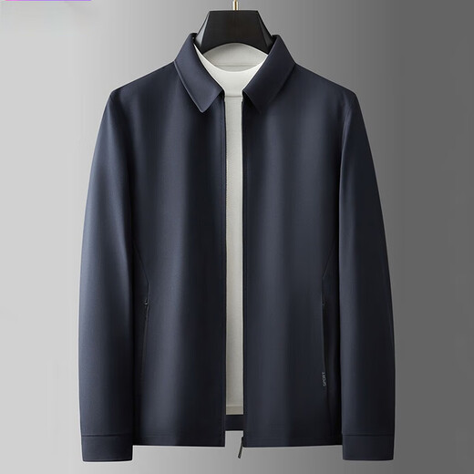 BOSS Business Executive Jacket Men's Spring and Autumn 2025 New Lapel Jacket High-end Brand Men's Jia Ke Non-ironing Navy Blue L 175