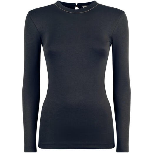 Brunello Cucinelli light luxury women AND POLOS T-shirt POLO shirt black 20 | S