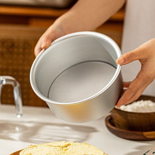 Jackino baking tools anode chiffon cake mold mousse mold live bottom round aluminum mold 8 inches