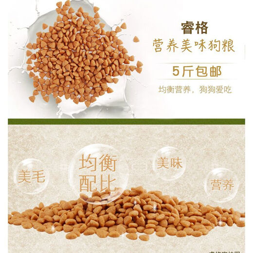 Ruige dog food universal type 2.5kg5Jin Jin is equal to 0.5kg adult dogs puppies Teddy golden retriever medium and large small dogs dog food 2.5kg