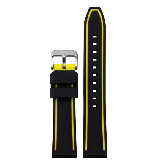 Junheya Silikon-Uhrenarmband für Herren Mark Huafei FW8228 FW6180 FW6210 mechanisches Uhrenarmband 20 22 m Schwarz Orange 22 mm