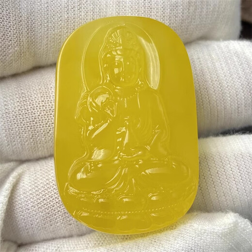 DL 1998 Guaranteed Amber Avalokitesvara Pendant Manjusri Bodhisattva Tara Puxian Tathagata Buddha Zodiac Guardian Huang Wealth God YJ3400,__,56.8*52.6 34g