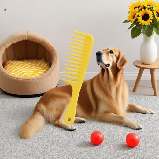 Cat and dog comb large tooth comb wide tooth comb special comb to smooth hair anti-frizzy hair perm static cat and dog comb large tooth comb pink