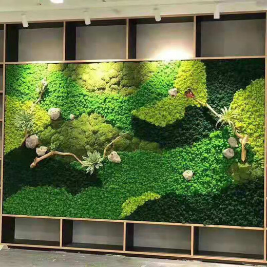 Plant boxed flower material package diy dry dried flowers real flower plant wall simulation fluffy background wall big gray moss-green grass