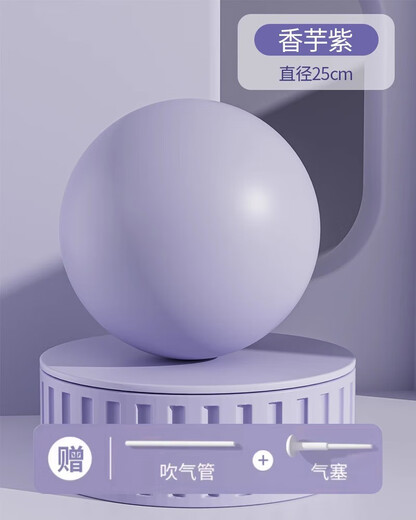 Zailu Pilates ball thickened explosion-proof yoga ball fitness ball yoga equipment elastic ball pelvic floor muscle postpartum training 25 hibiscus purple ball diameter 25cm