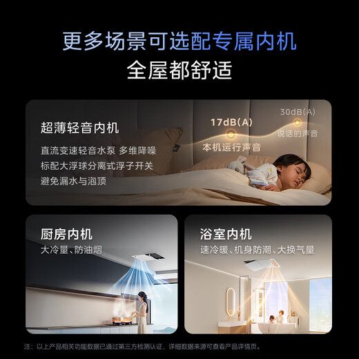 Midea central air conditioner, one to four, Starlight Pro multi-split one to five, full DC variable frequency heating and cooling home air conditioner, one to three living room and bedroom, Starlight pro 6 hp, first-class energy efficiency 140, one to five, high-end model