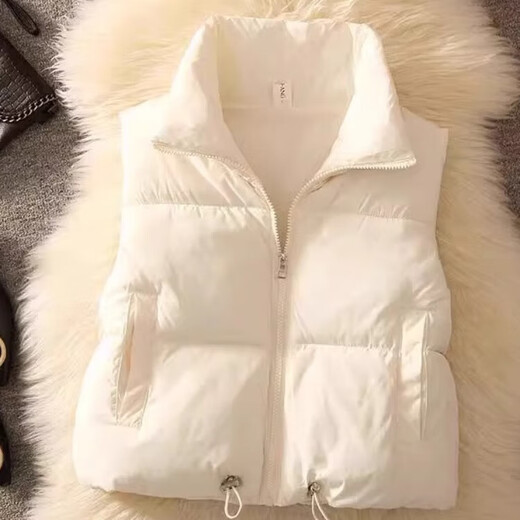 Pierre Cardin warm short down cotton vest new winter vest small all-match casual vest white M recommended 95-105Jin Jin equals 0.5 kg