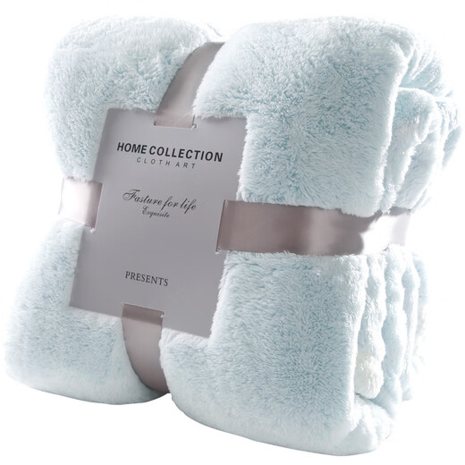 Irelia Solid Color Nordic Type A Baby Grade Flannel Blanket Napping Cover Icelandic Velvet Coral Fleece Blanket Winter Thickened Sky Blue/Cloud Velvet Warm Naked Sleeping W Double Layer Thickened 100x150cm Type A - Weight Approximately 2Jin Jin is equal to 0.5kg