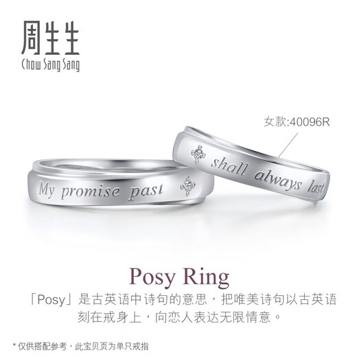 Chow Sang Sang Diamond Platinum Ring Museum Couple Ring Proposal and Marriage 40097R 19 Circles