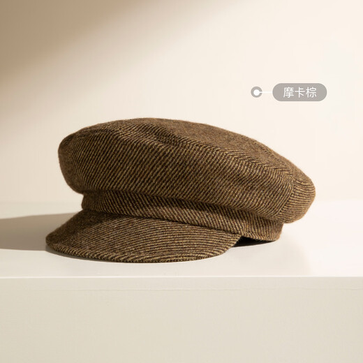 Siggi wool beret women's autumn and winter new British all-match face-showing small French retro duck bill painter hat