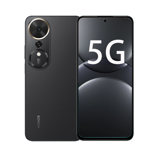 Honor mobile phone 2025 new model launched 5G mobile phone 24 issues interest-free play 70Plus 7000mAh large battery super long life support NFC ten-sided drop resistance 12GB+512GB Magic Night Black headphone set quarterly broken screen insurance + two-year warranty + broken screen insurance